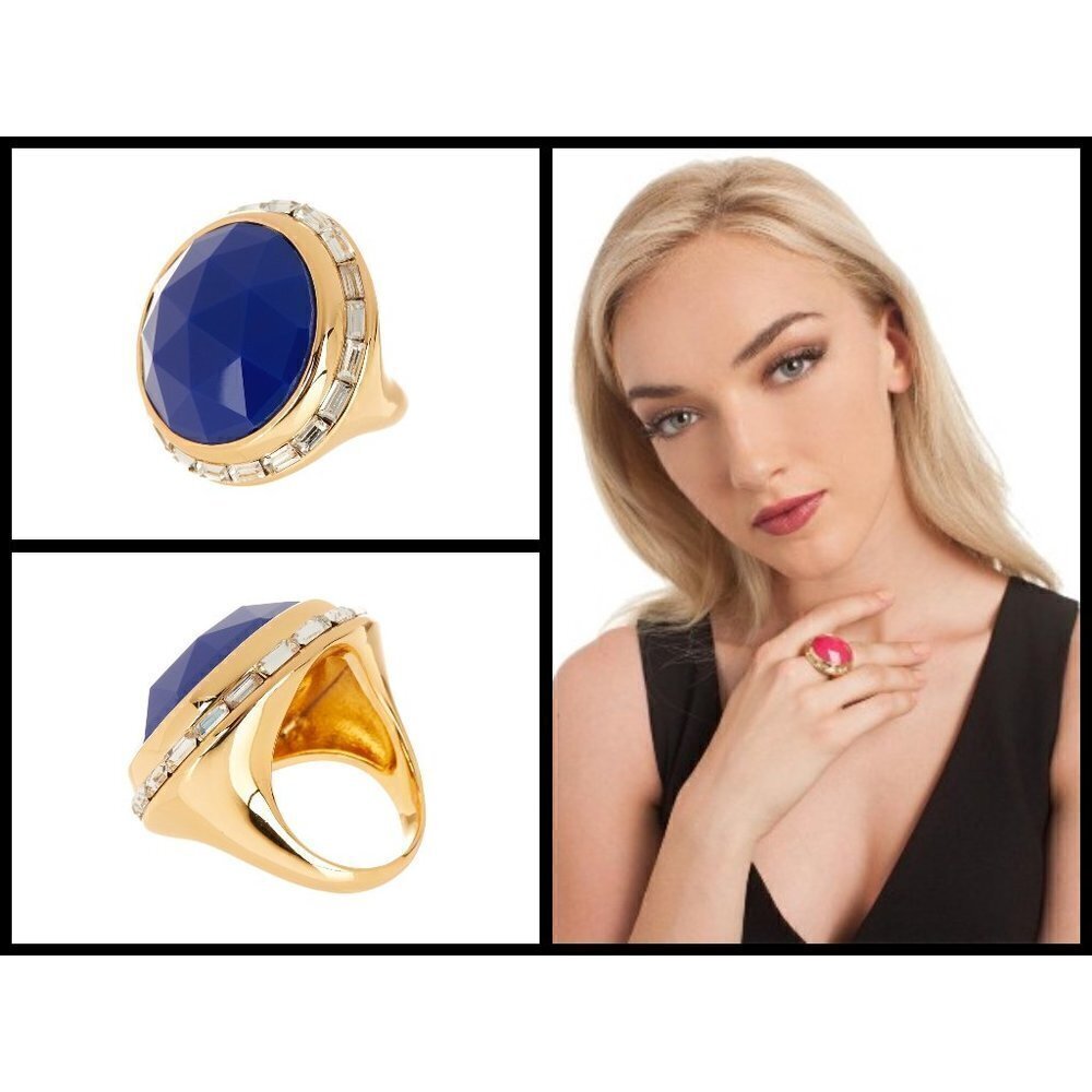 💕TRINA TURK💕 Domed Stone Bezel Set Crystal Ring